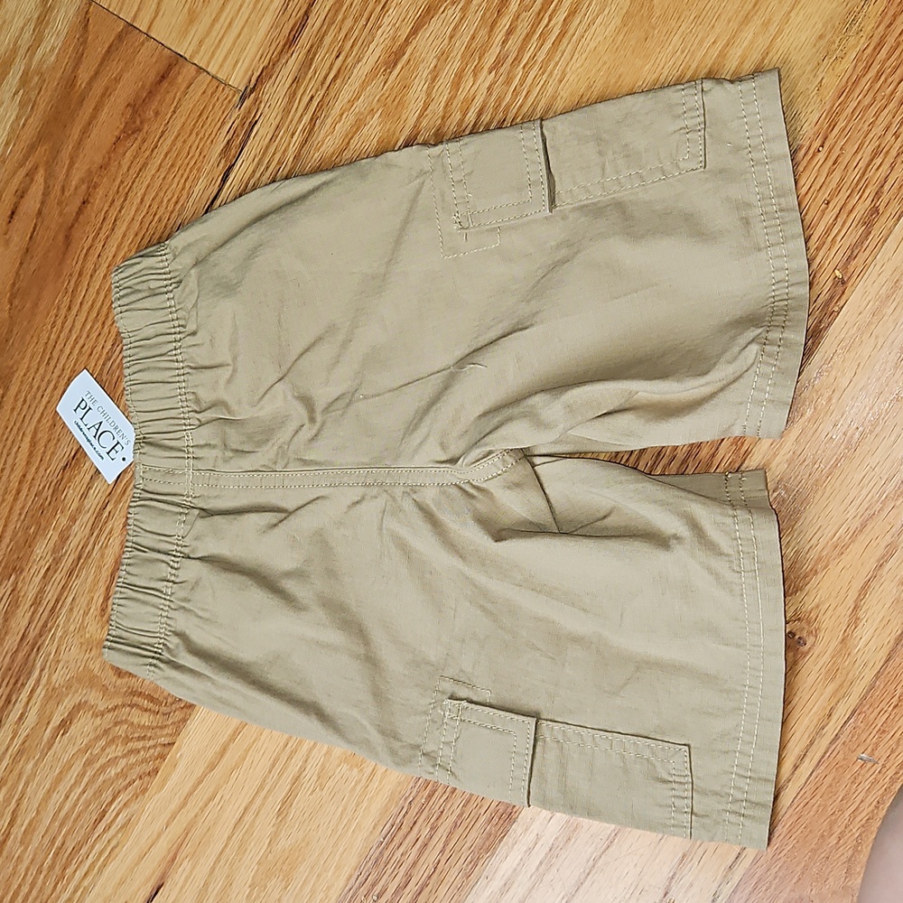 The Children's Place Tan Cargo Shorts Elastic Waist - Picture 3 of 5